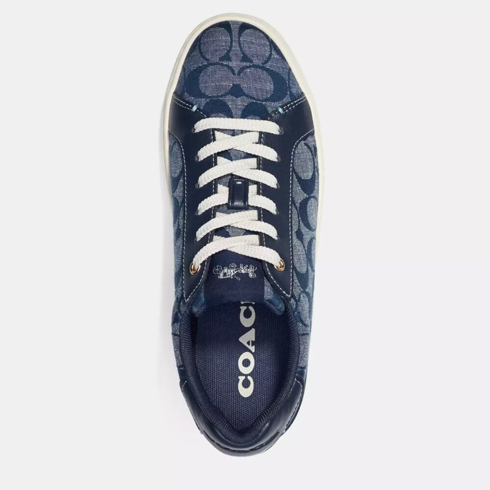 NIB - COACH MEN Shoes Clip Low Top Sneaker In Signature Chambray - size 7 US - Picture 4 of 7